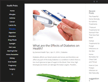 Tablet Screenshot of diabetes.healthprobs.com
